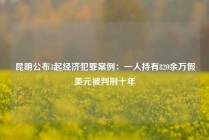 昆明公布3起经济犯罪案例：一人持有820余万假美元被判刑十年