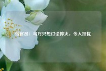 俄官员：乌方只想讨论停火，令人担忧