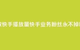 免费领取10000快手播放量 - 快手业务粉丝永不掉粉