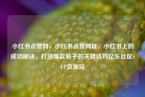 小红书点赞网，小红书点赞网址，小红书上的成功秘诀，打造爆款帖子的关键技巧亿乐社区SUP货源站