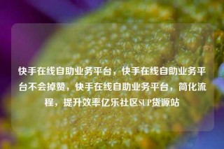 快手在线自助业务平台，快手在线自助业务平台不会掉赞，快手在线自助业务平台，简化流程，提升效率亿乐社区SUP货源站