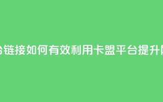卡盟平台链接：如何有效利用卡盟平台提升网站流量