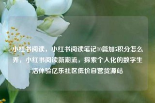 小红书阅读，小红书阅读笔记10篇加5积分怎么弄，小红书阅读新潮流，探索个人化的数字生活体验亿乐社区低价自营货源站
