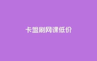 卡盟刷网课低价 - 高效实惠的在线课程刷课服务-卡盟刷网课~