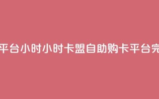 卡盟自助购卡平台24小时 - 24小时卡盟自助购卡平台完整服务！