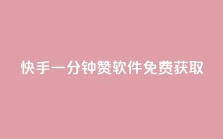 快手一分钟500赞软件免费获取