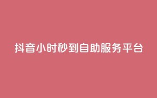 抖音24小时秒到自助服务平台,ks便宜的下单平台 - 抖音评论挣钱是什么套路 - Dy号商购买