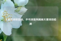 王楚钦球拍受损，乒乓球裁判揭秘大赛球拍检测