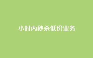 24小时内秒杀低价KS业务