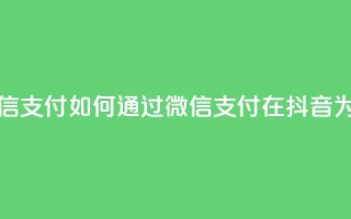 抖音点赞充值微信支付 - 如何通过微信支付在抖音为点赞充值！