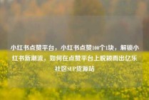 小红书点赞平台，小红书点赞100个1块，解锁小红书新潮流，如何在点赞平台上脱颖而出亿乐社区SUP货源站