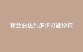 粉丝要达到多少才能挣钱,94767.cn - 网红助手秒到点赞 - 一秒1w粉丝app