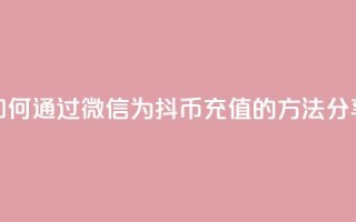 如何通过微信为抖币充值的方法分享