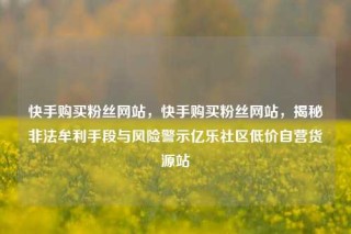 快手购买粉丝网站，快手购买粉丝网站，揭秘非法牟利手段与风险警示亿乐社区低价自营货源站
