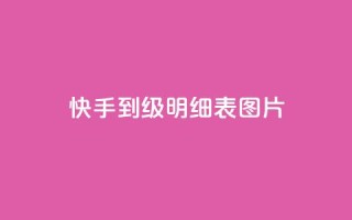 快手1到120级明细表图片 - 快手1到120级详细升级指南及成果展示！