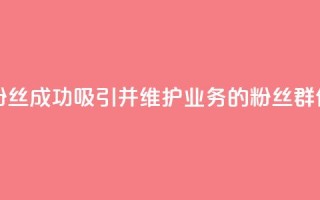 dy业务粉丝 - dy业务粉丝：成功吸引并维护dy业务的粉丝群体的方法!