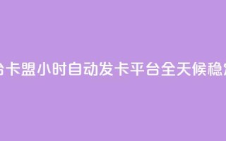 卡盟24小时自动发卡平台 - 卡盟24小时自动发卡平台：全天候稳定高效发卡服务!