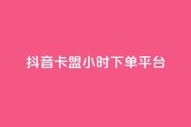 抖音卡盟24小时下单平台,抖音业务24小时在线下单免费 - 柠檬卡盟 - 快手ks业务
