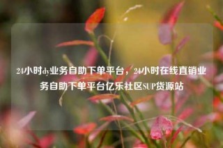 24小时dy业务自助下单平台，24小时在线直销业务自助下单平台亿乐社区SUP货源站