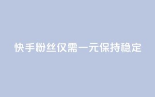 快手10000粉丝仅需一元保持稳定