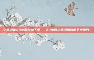 空间浏览24小时自助下单 - 24小时空间浏览自助下单服务！