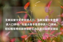 无限流量卡免费申请入口，无限流量卡免费申请入口移动，无限流量卡免费申请入口揭秘，轻松畅享网络新体验亿乐社区低价自营货源站