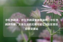 小红书阅读，小红书阅读量有收益吗，小红书阅读热潮，发现生活的无限可能亿乐社区低价自营货源站