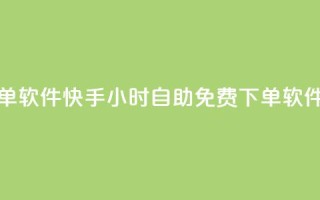 快手24小时自助免费下单软件 - 快手24小时自助免费下单软件：全新体验分享!
