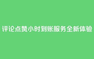 评论点赞24小时到账服务全新体验