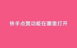 快手点赞功能在哪里打开,24小时自助下单秒到 - qq说说点赞自助平台有哪些 - 0元免费刷ks
