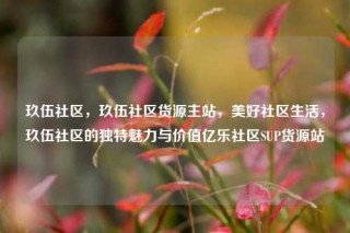 玖伍社区，玖伍社区货源主站，美好社区生活，玖伍社区的独特魅力与价值亿乐社区SUP货源站