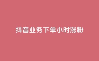 抖音业务下单24小时涨粉,Ks秒单双击 - 卡盟稳定 - KS超快速平台