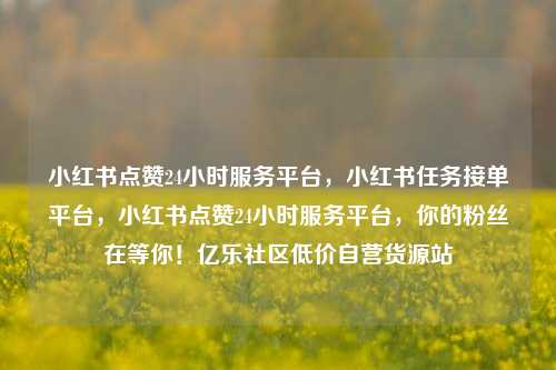小红书点赞24小时服务平台，小红书任务接单平台	，小红书点赞24小时服务平台，你的粉丝在等你！亿乐社区低价自营货源站  第1张