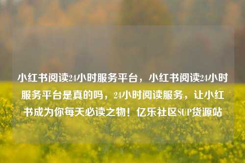 小红书阅读24小时服务平台，小红书阅读24小时服务平台是真的吗	，24小时阅读服务，让小红书成为你每天必读之物！亿乐社区SUP货源站  第1张