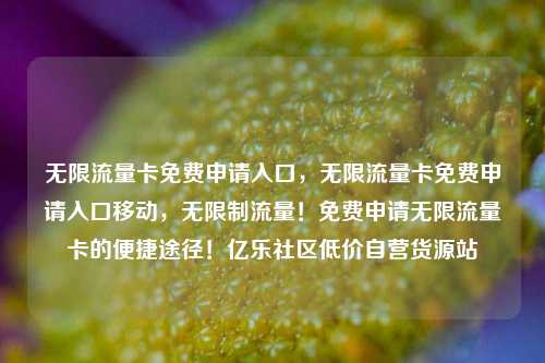 无限流量卡免费申请入口，无限流量卡免费申请入口移动，无限制流量！免费申请无限流量卡的便捷途径！亿乐社区低价自营货源站  第1张