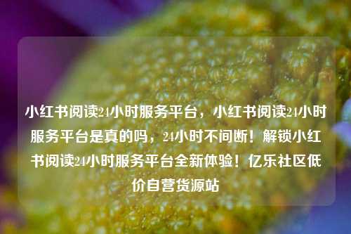 小红书阅读24小时服务平台，小红书阅读24小时服务平台是真的吗	，24小时不间断！解锁小红书阅读24小时服务平台全新体验！亿乐社区低价自营货源站  第1张