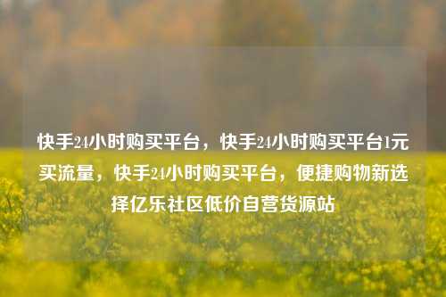 快手24小时购买平台，快手24小时购买平台1元买流量，快手24小时购买平台，便捷购物新选择亿乐社区低价自营货源站  第1张