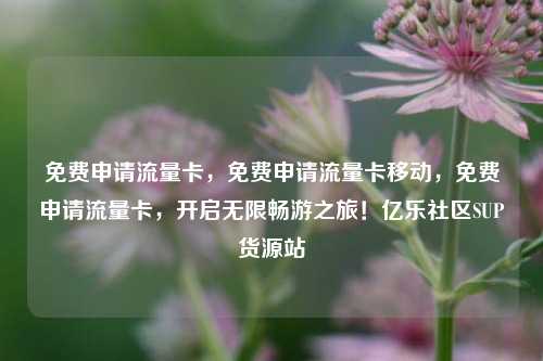 免费申请流量卡，免费申请流量卡移动，免费申请流量卡	，开启无限畅游之旅！亿乐社区SUP货源站  第1张