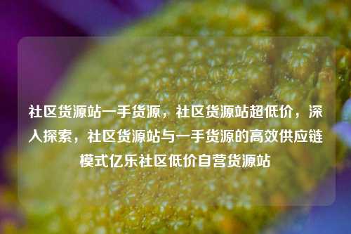 社区货源站一手货源，社区货源站超低价	，深入探索，社区货源站与一手货源的高效供应链模式亿乐社区低价自营货源站  第1张