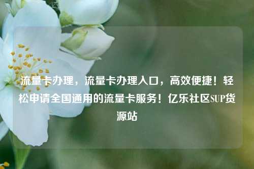 流量卡办理，流量卡办理入口	，高效便捷！轻松申请全国通用的流量卡服务！亿乐社区SUP货源站  第1张