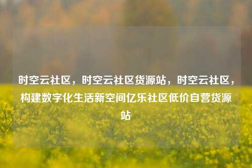 时空云社区，时空云社区货源站，时空云社区	，构建数字化生活新空间亿乐社区低价自营货源站  第1张