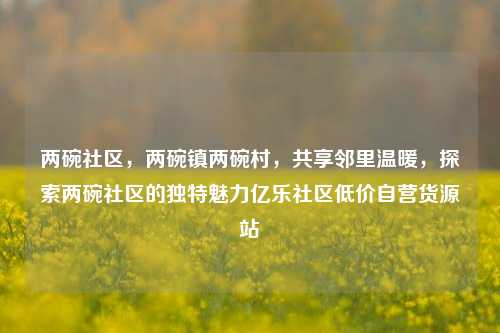 两碗社区，两碗镇两碗村	，共享邻里温暖，探索两碗社区的独特魅力亿乐社区低价自营货源站  第1张