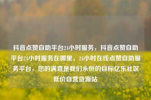 抖音点赞自助平台24小时服务，抖音点赞自助平台24小时服务在哪里	，24小时在线点赞自助服务平台，您的满意是我们永恒的目标亿乐社区低价自营货源站  第1张