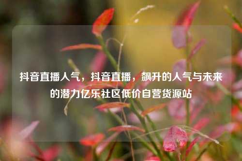 抖音直播人气	，抖音直播，飙升的人气与未来的潜力亿乐社区低价自营货源站  第1张